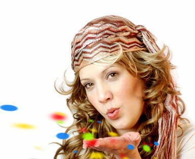 colourful konfetti girl